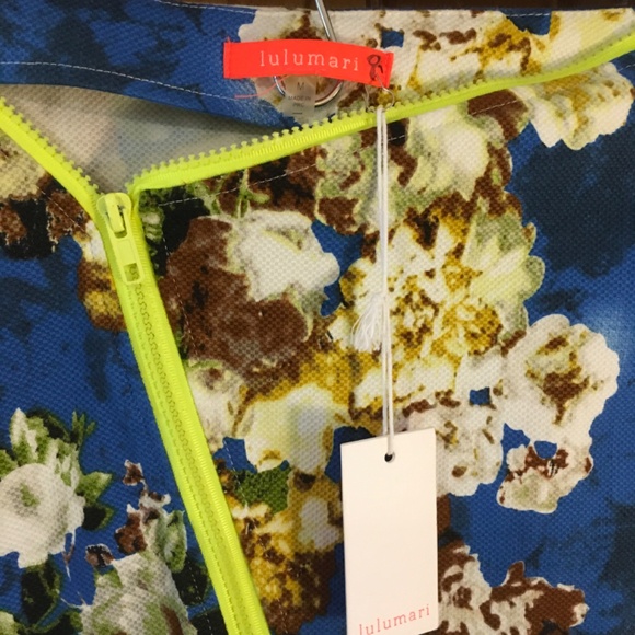 Lulumari NWT Women’s M‎ Neon Floral Zipper Pencil skirt - Picture 4 of 4